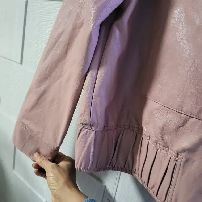 [BUNJANG] Pink Leather Jacket / 핑크 레더  자켓