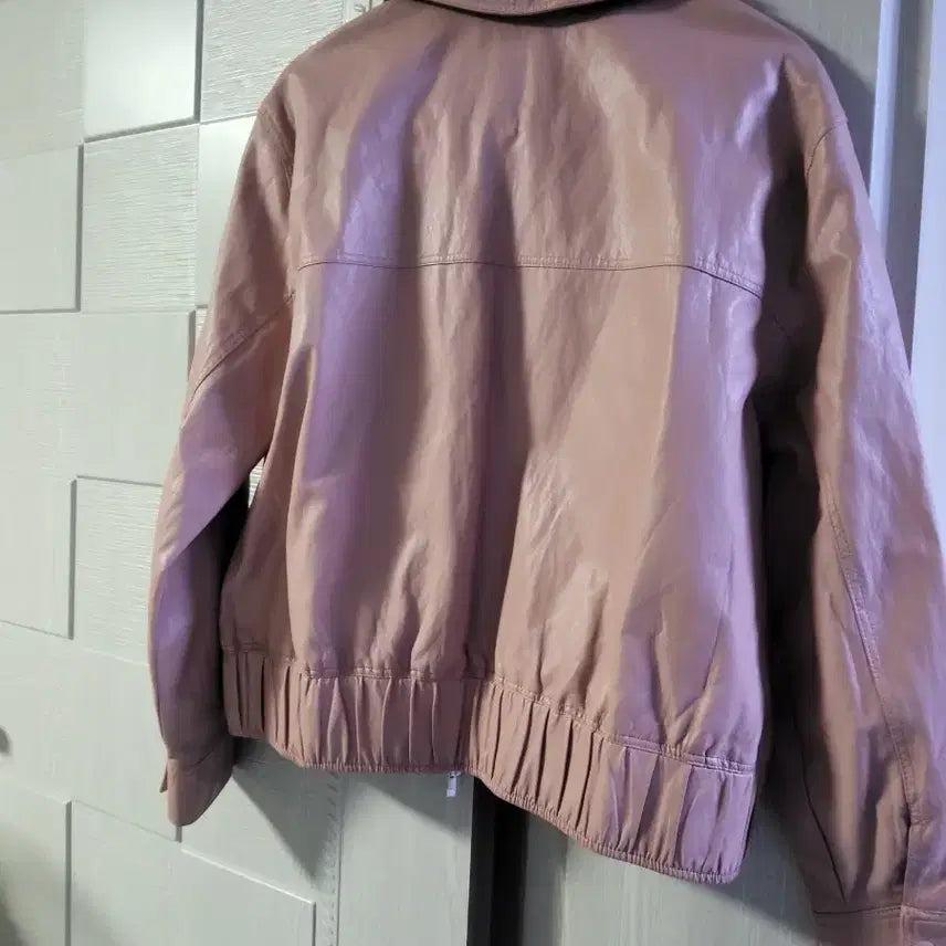 [BUNJANG] Pink Leather Jacket / 핑크 레더  자켓
