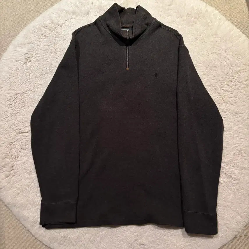 [BUNJANG] Polo Half-Zip Sweatshirt Dark Gray / 폴로 반집업(택포)