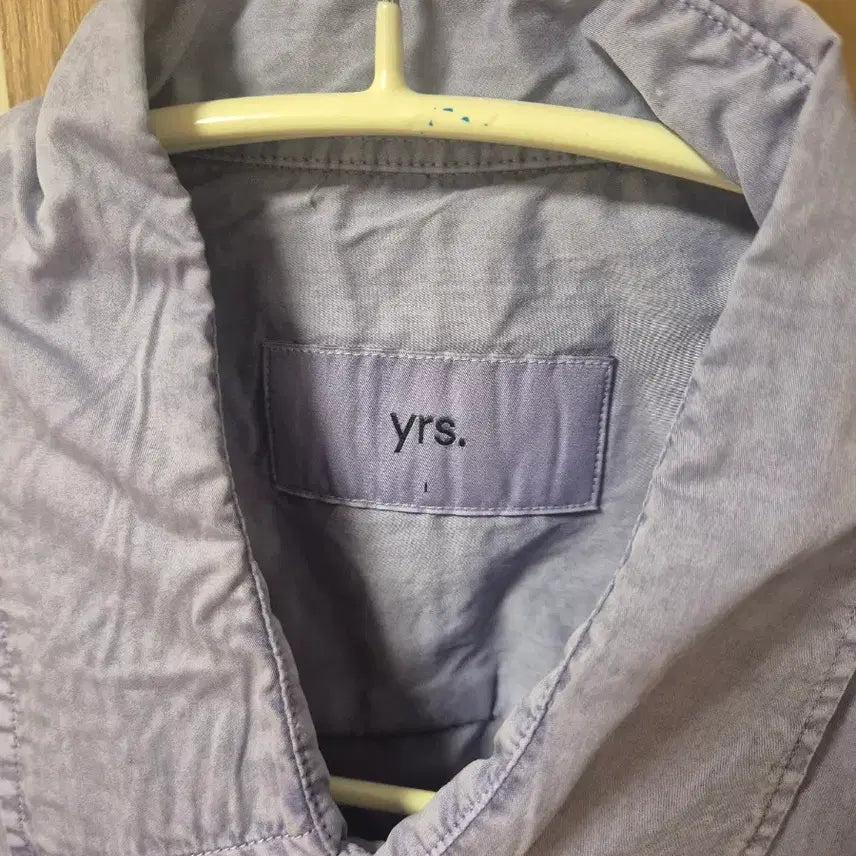 [BUNJANG] Years Ago Poika Shirt Lavender Satin Typewriter / (새상품 1,s) 이얼즈어고 포이카셔츠 라벤더 사틴 타입라이터