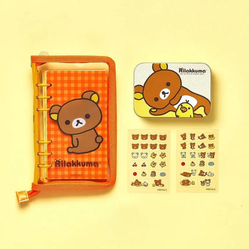 [BUNJANG] Rilakkuma 6-Ring Planner + Tin Case Set / [새상품] 리락쿠마 만년 6공 다이어리  + 틴케이스(스티커포함) 세트