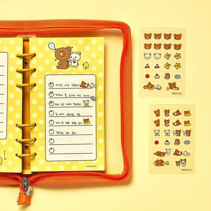 [BUNJANG] Rilakkuma 6-Ring Planner + Tin Case Set / [새상품] 리락쿠마 만년 6공 다이어리  + 틴케이스(스티커포함) 세트