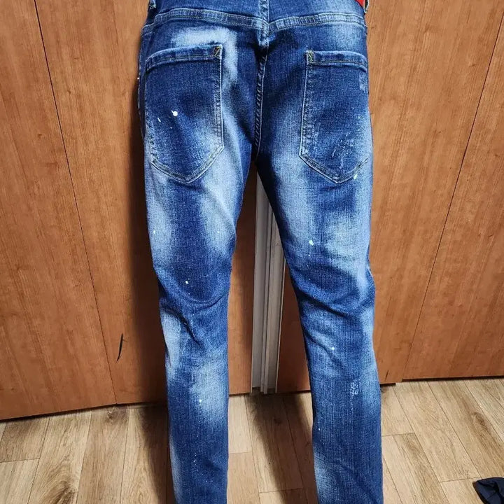 [BUNJANG] DSQUARED2 Men's Distressed Denim Jeans (34 inch) / 이테리디스퀘어드2남성스판데미지디스페인팅청바지52 입니다만 약34인치정도