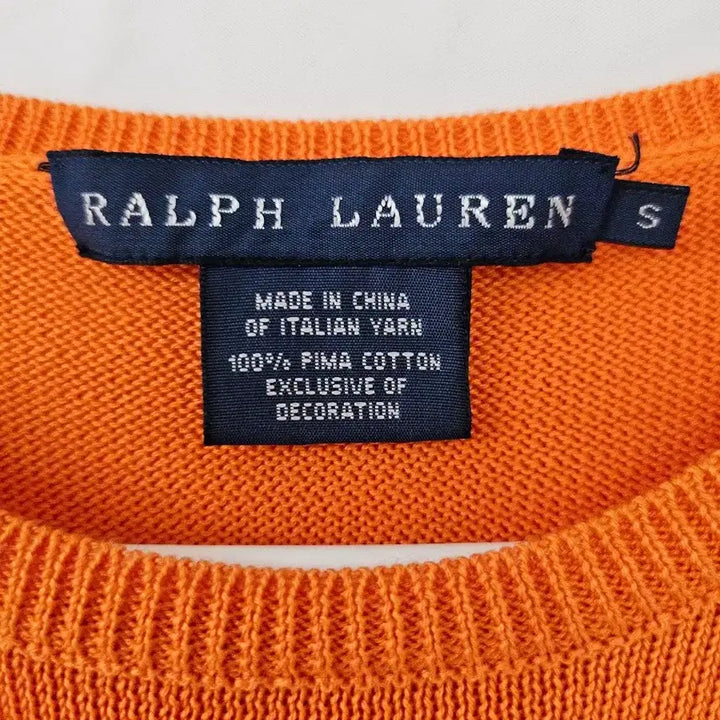 [BUNJANG] Ralph Lauren Orange Knit Short Sleeve Dress - Size S / 랄프로렌 오렌지 니트 반팔 원피스 S