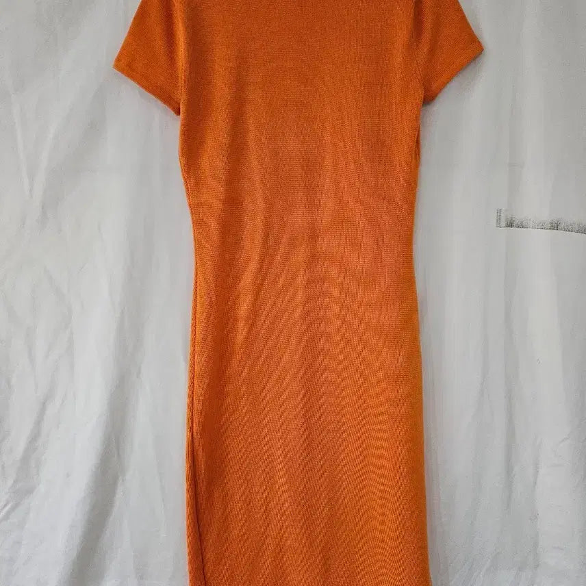 [BUNJANG] Ralph Lauren Orange Knit Short Sleeve Dress S / 랄프로렌 오렌지 니트 반팔 원피스 S