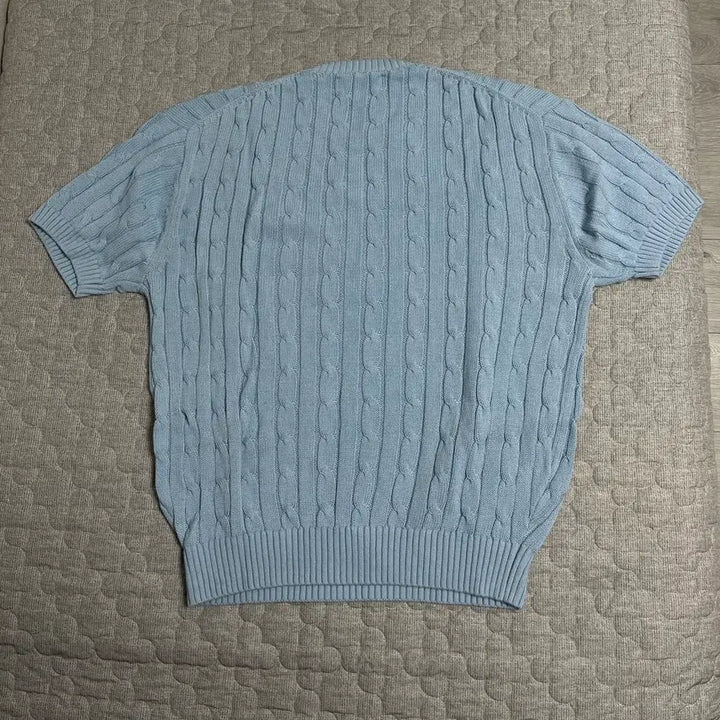 [BUNJANG] Minib Soft Cotton Cable Knit Sweater (Sky Blue) [XL] / 미니브 소프트코튼 케이블 라운드니트 (스카이블루) [XL]