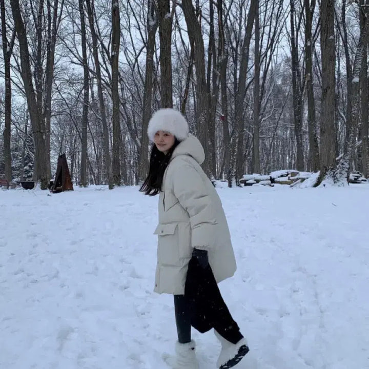 [BUNJANG] ounce Snow Long Padding Cream / ounce 스노우 롱패딩 크림