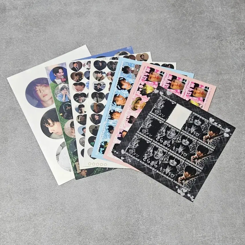 [BUNJANG] Kim Nam-gil Actor Sticker Set / 김남길 배우 스티커 하트스티커 프리쿠라 조각스티커 비공굿 포카