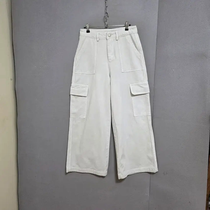 [BUNJANG] Ashley Cargo Pocket Wide Leg Pants - M / 도톰 카고주머니 통바지 M   n2302