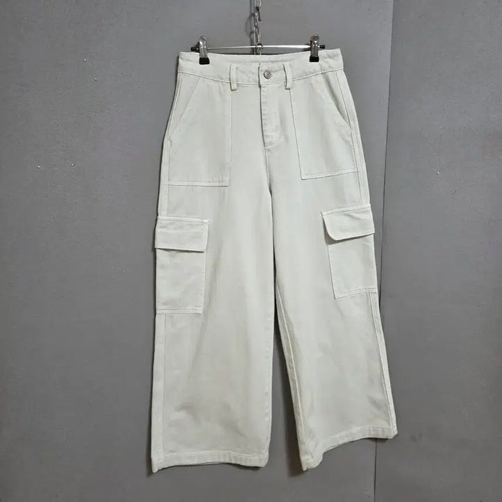 [BUNJANG] Ashley Cargo Pocket Wide Leg Pants - M / 도톰 카고주머니 통바지 M   n2302