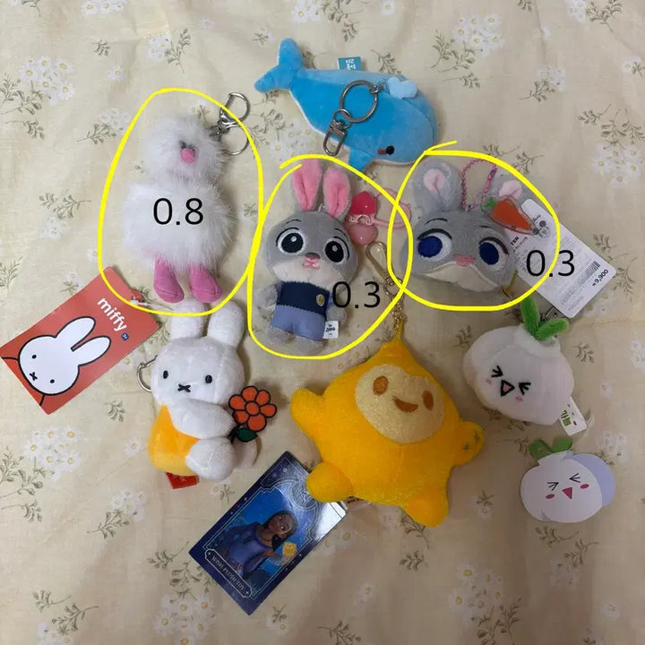 [BUNJANG] Gray Mansion Judy Miffy Character Keyring / 키링(주토피아 주디, 미피, 그레이맨션 등) 개별판매