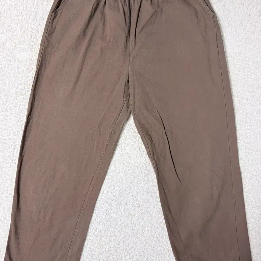 [BUNJANG] Unbranded Cotton Linen Blend Wide Pants / [최상] 면마 혼방 밴딩 배기핏 와이드 팬츠 Free