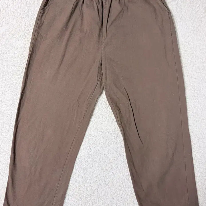 [BUNJANG] Unbranded Cotton Linen Blend Wide Pants / [최상] 면마 혼방 밴딩 배기핏 와이드 팬츠 Free