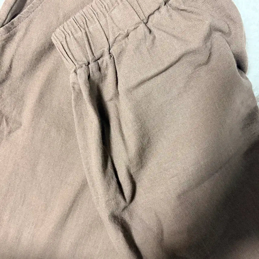[BUNJANG] Unbranded Cotton Linen Blend Wide Pants / [최상] 면마 혼방 밴딩 배기핏 와이드 팬츠 Free