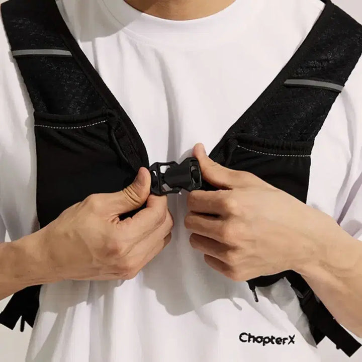 [BUNJANG] Chapter X Trail Like Running Backpack (Ripstop Black) / 챕터엑스 트레일 라이크 러닝 백팩 (Ripstop black)