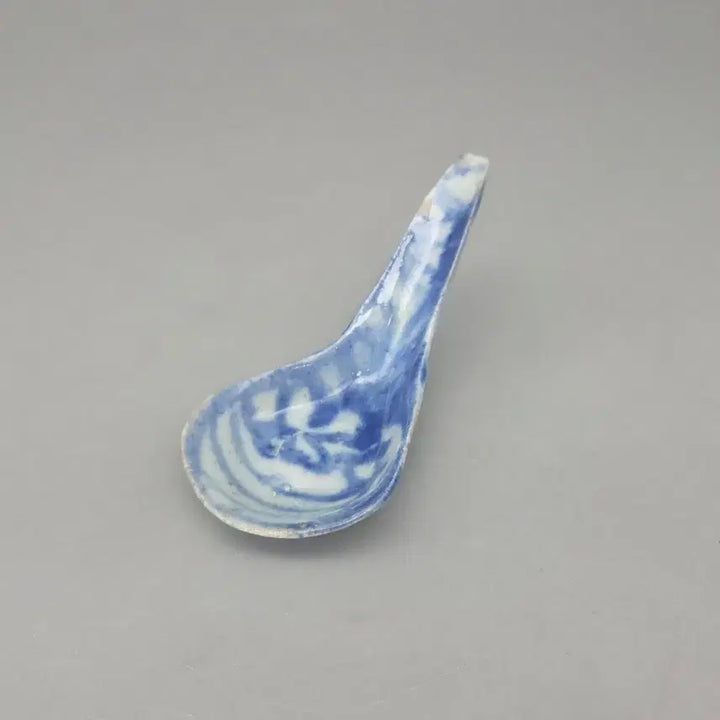 [BUNJANG] Qing Dynasty Blue and White Teaspoon / 진품 청대 청화 당초문 차스푼