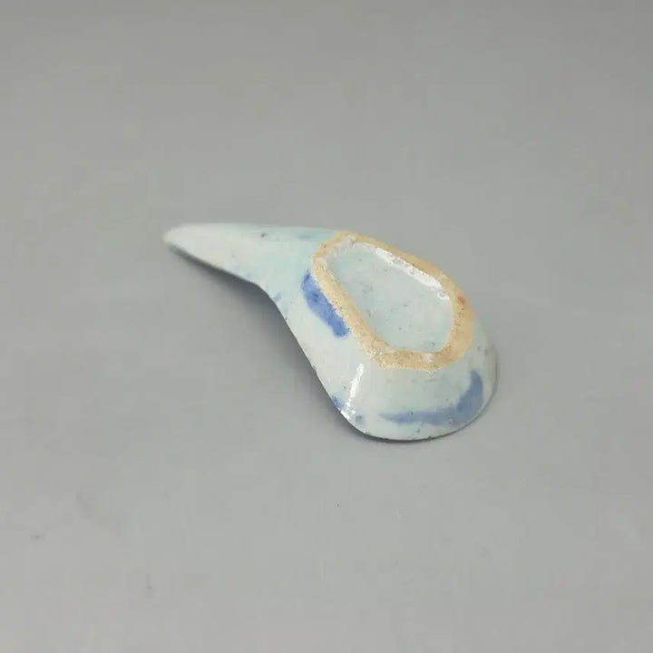 [BUNJANG] Qing Dynasty Blue and White Teaspoon / 진품 청대 청화 당초문 차스푼