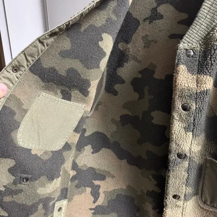[BUNJANG] RRL Fleece Wool Camo Vest / Rrl fleece wool camo vest 라지사이즈