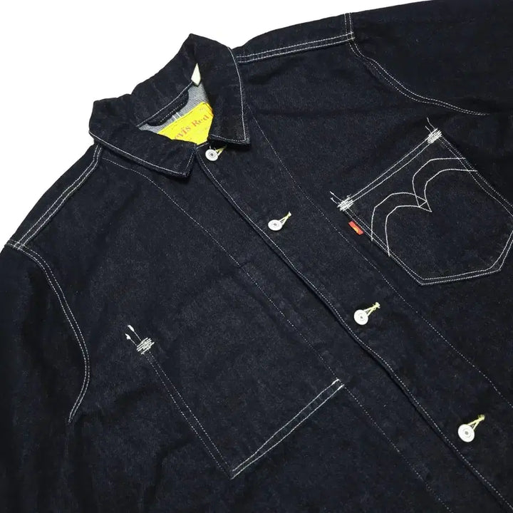 [BUNJANG] Levi's RED Engineer Denim Coverall Jacket Dark Indigo / 리바이스 RED 엔지니어 데님 커버올 자켓 다크인디고