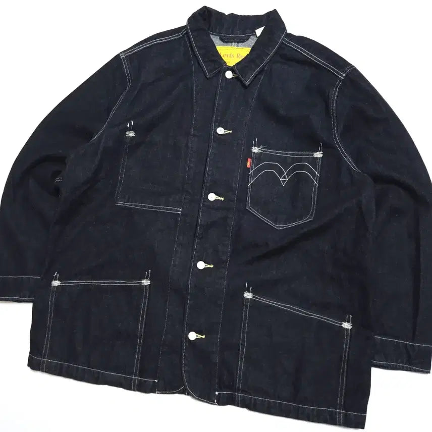 [BUNJANG] Levi's RED Engineer Denim Coverall Jacket Dark Indigo / 리바이스 RED 엔지니어 데님 커버올 자켓 다크인디고