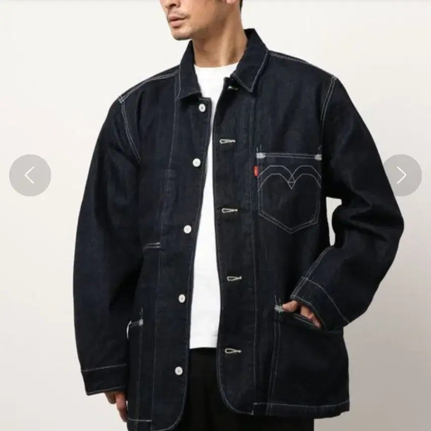 [BUNJANG] Levi's RED Engineer Denim Coverall Jacket Dark Indigo / 리바이스 RED 엔지니어 데님 커버올 자켓 다크인디고