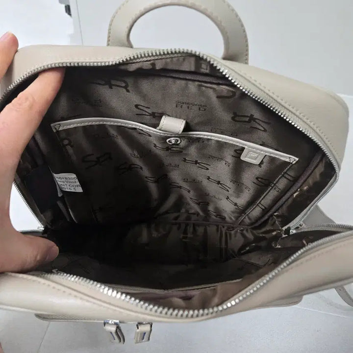 [BUNJANG] Samsonite Red Beige Leather Backpack S / 쌤소나이트 레드 베이지 가죽 백팩 S 남녀공용