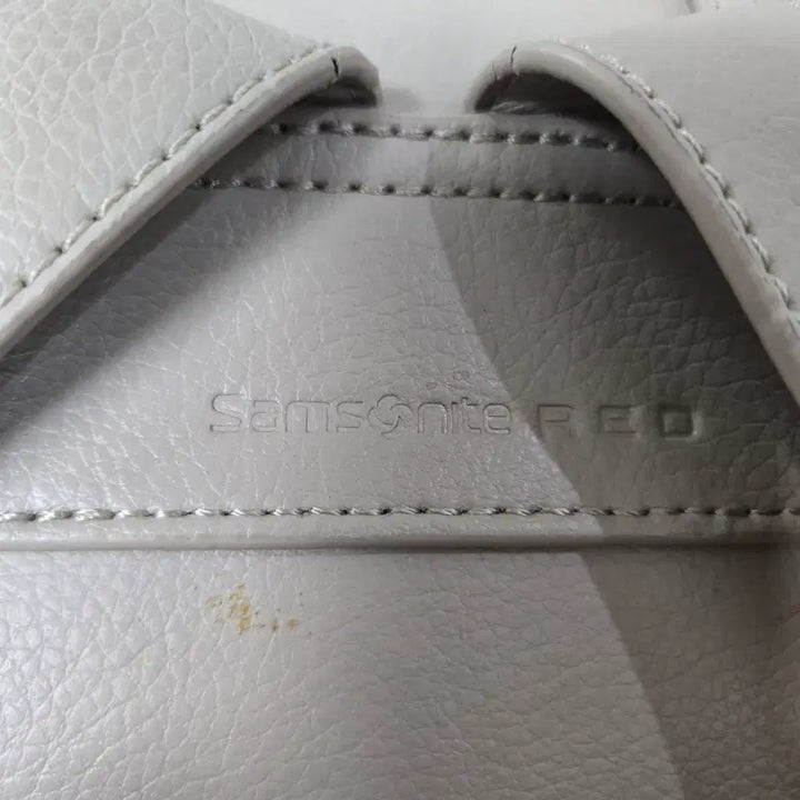 [BUNJANG] Samsonite Red Beige Leather Backpack S / 쌤소나이트 레드 베이지 가죽 백팩 S 남녀공용