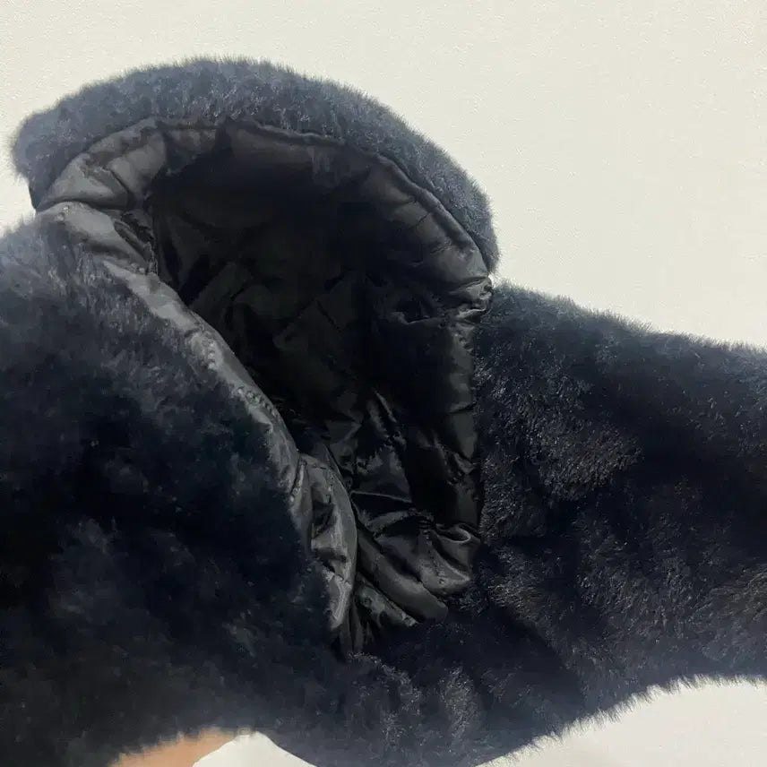 [BUNJANG] Black Fur Trooper Hat / 검정색 털 귀덮개 방한모자 트루퍼햇