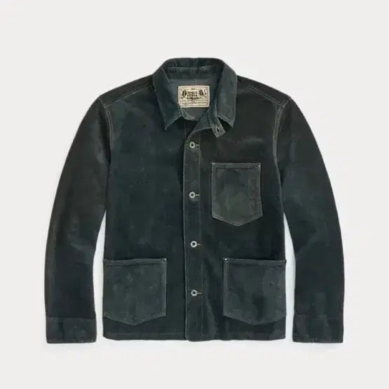 [BUNJANG] RRL Indigo Chore Leather Jacket / Rrl 더블알엘 인디고 초어 레더 자켓 L