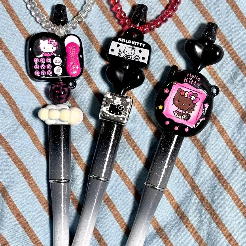 [BUNJANG] Hello Kitty Decorated Ballpoint Pen / 헬로키티 다마고치 전화기 볼펜 꾸미기 동대문 볼꾸