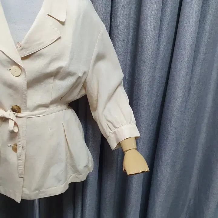 [SOLD OUT] S크림베이지 허리끈 고급자켓