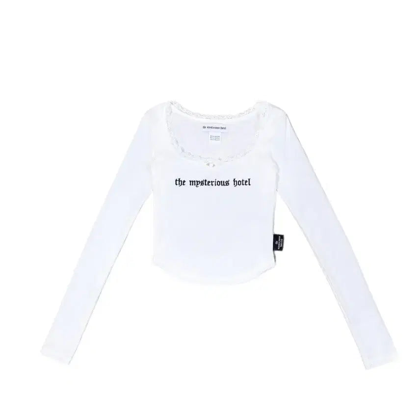 [BUNJANG] Mysterious Hotel Rose Lace Sleeve Top / 미스테리어스 호텔 mysterious hotel 로즈 레이스 슬리브