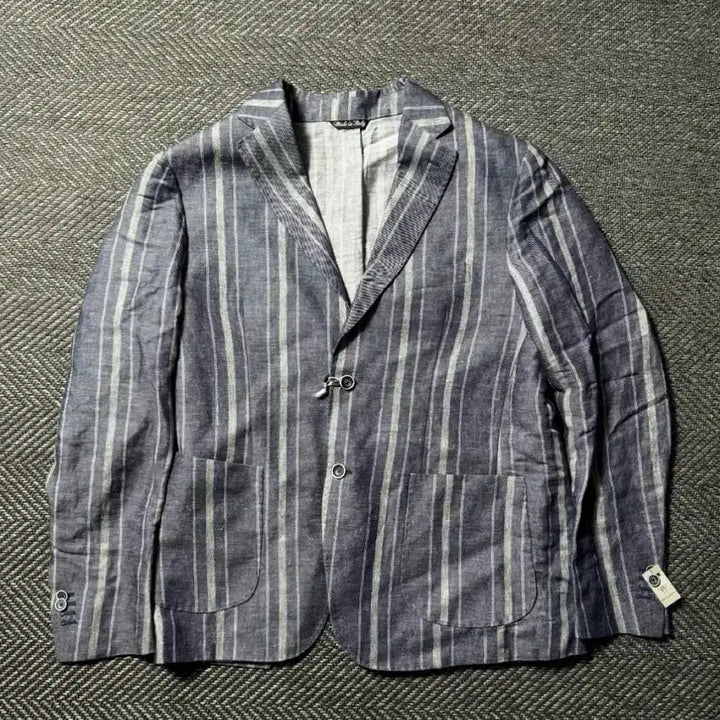 [BUNJANG] Made Blazer 2XL / Made 이태리 엠포리오 블루 스트라이프 블레이저 2XL(택포)