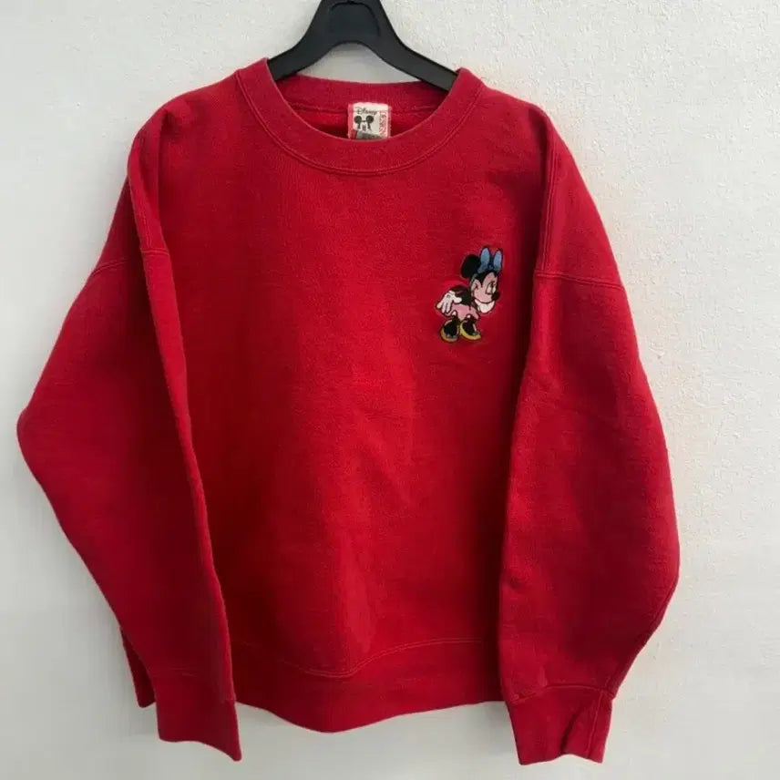 [BUNJANG] Disney Minnie Mouse Reverse Sweatshirt XL / 90s usa 디즈니 미니마우스 스몰 로고 reverse 스웻XL