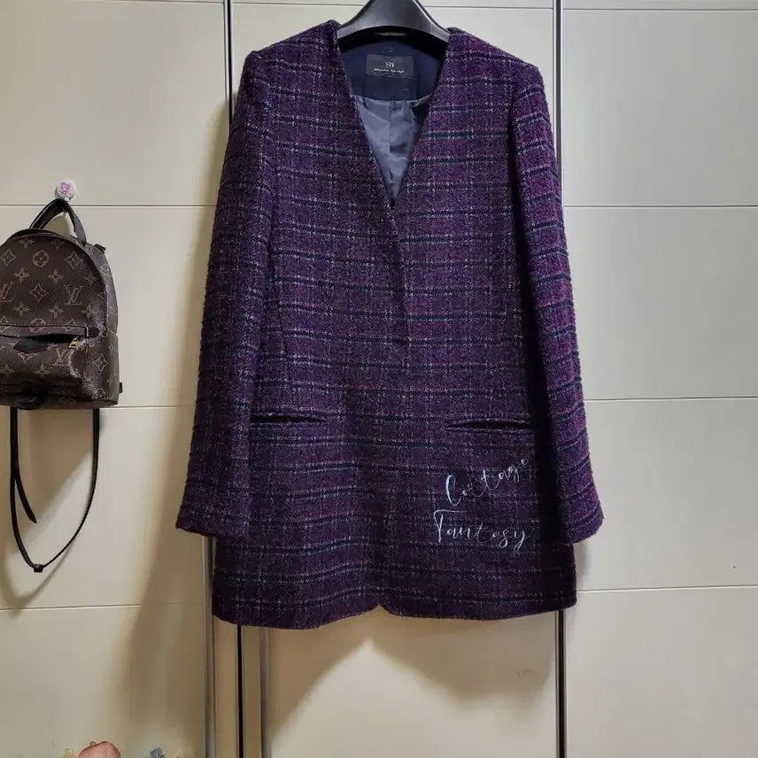 [BUNJANG] SI Cottage Fantasy Lettering Jacket / SI 노카라 레터링 여성 자켓(55-마른66)