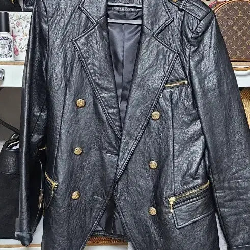 [BUNJANG] Faux Leather Jacket / 페이크 가죽쟈켓(66반)