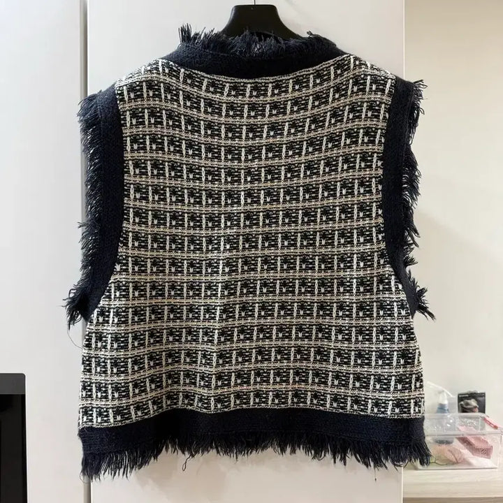 [BUNJANG] Dark Navy Tweed Vest / 5/26까지 다크네이비 트위드 조끼
