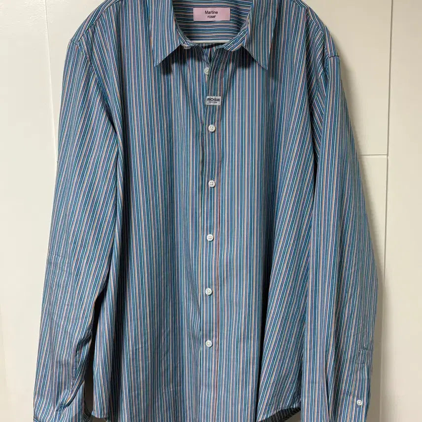 [BUNJANG] Martin Rose Blue Orange Stripe Shirt / [XL] 마틴 로즈 블루 오렌지 스트라이프 셔츠