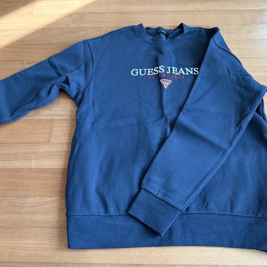 [BUNJANG] Guess Cotton Blend Fleece Sweatshirt Navy L / 새상품) 게스 GUESS 기모 맨투맨 네이비 L