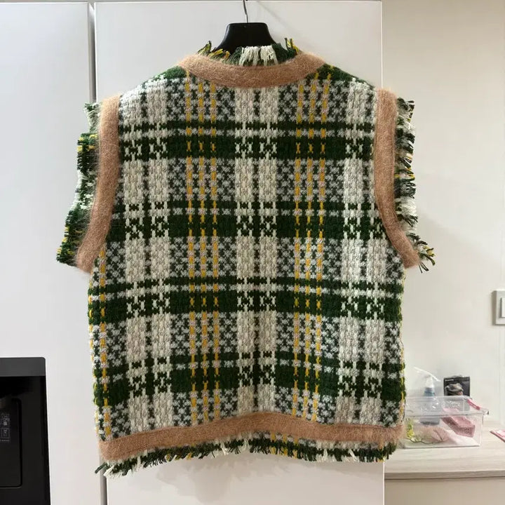 [BUNJANG] Tweed Check Vest / 5/26까지 체크 트위드 조끼 베스트