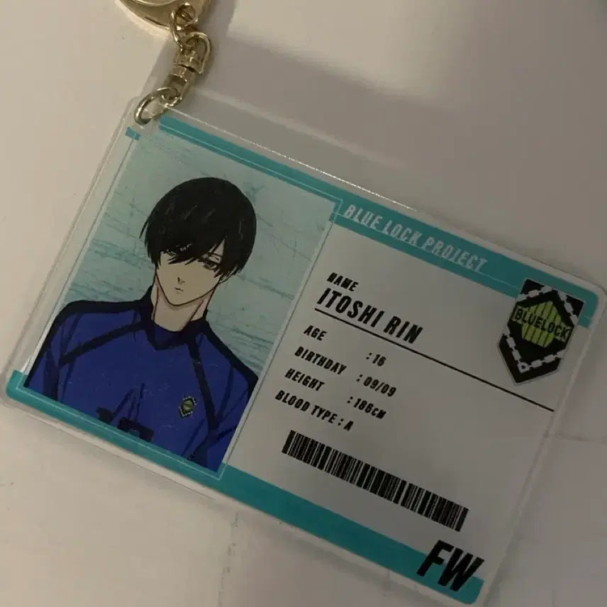 [BUNJANG] Blue Lock Itoshi Rin Acrylic Keyring / (급처)블루록 이토시 린 아이디카드 아크릴 키링