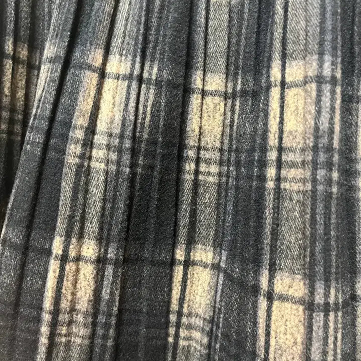 [BUNJANG] Black Checkered Long Skirt / 블랙 체크 롱스커트