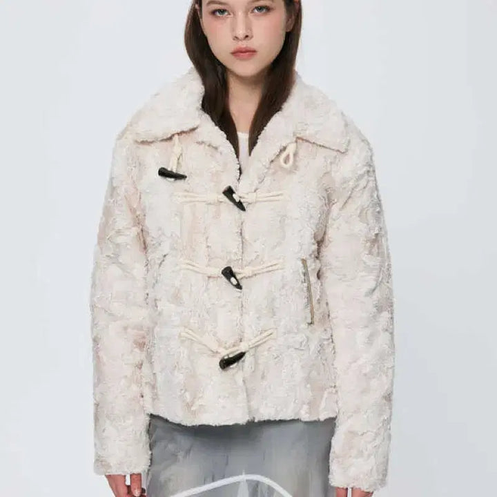 [BUNJANG] IVE Ari Beige Jacket / 아리 퍼 자켓 베이지