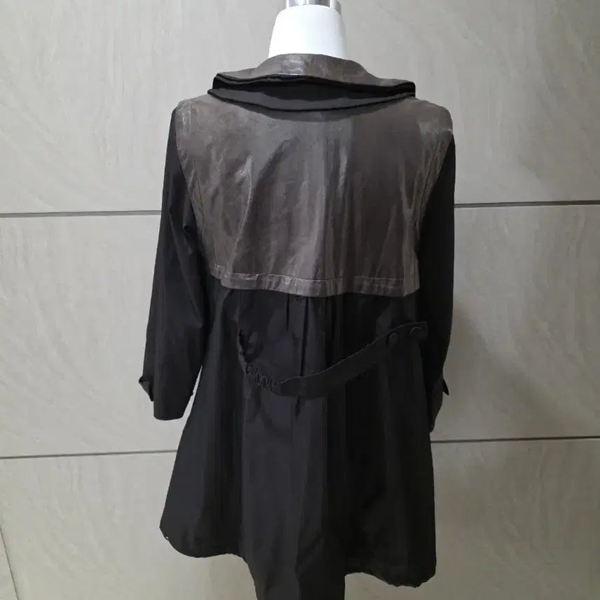 [BUNJANG] Son Jung Wan Leather Accent Jacket / 손정완 고급무드 양가죽 배색 자켓 55반 (카라탈부착)