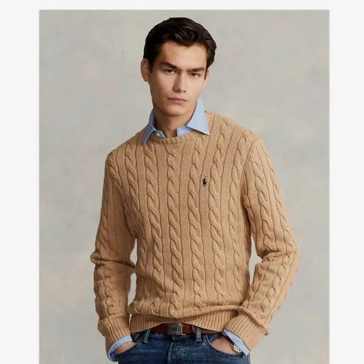 [BUNJANG] Polo Cable Knit Sweater L / 폴로 꽈배기 니트 케이블 L (거의 새 것)