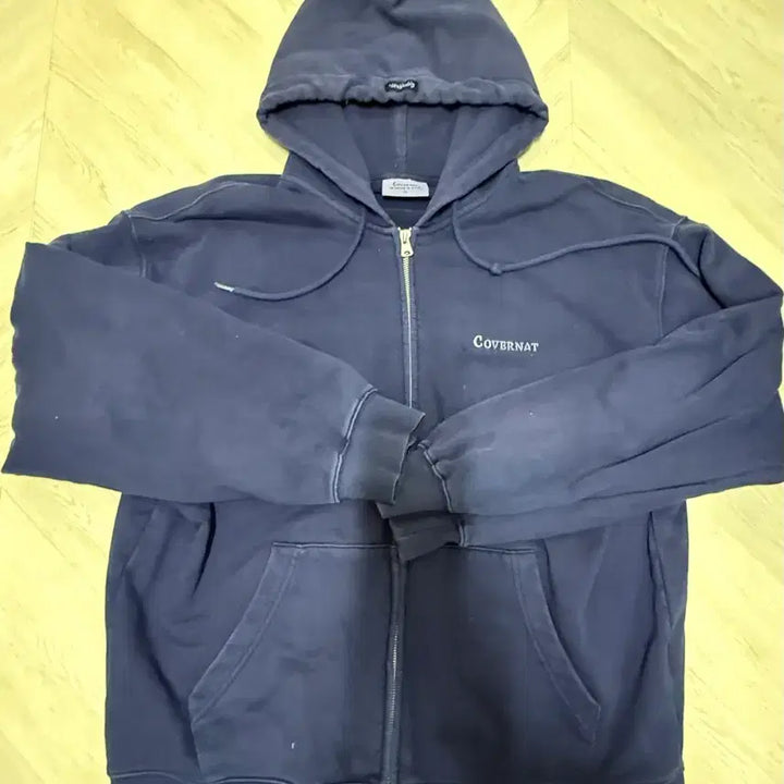 [BUNJANG] Covernat Navy Hooded Zip-up L / 커버낫 네이비 후드집업 L