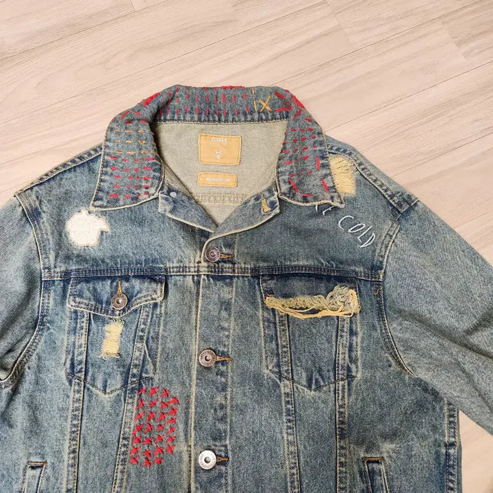 [BUNJANG] C2H4 Custom Denim Jacket / C2H4 커스텀  데님 세미 오버핏 스타일 청자켓