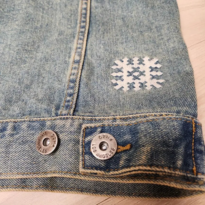 [BUNJANG] C2H4 Custom Denim Jacket / C2H4 커스텀  데님 세미 오버핏 스타일 청자켓