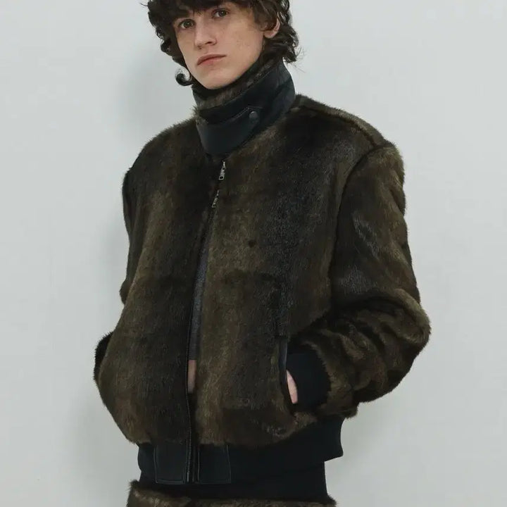 [BUNJANG] Munseon Mink Fur Blouson Jacket L / 문선 밍크 퍼 블루종 자켓 Mink Fur Blouson Jacket/L