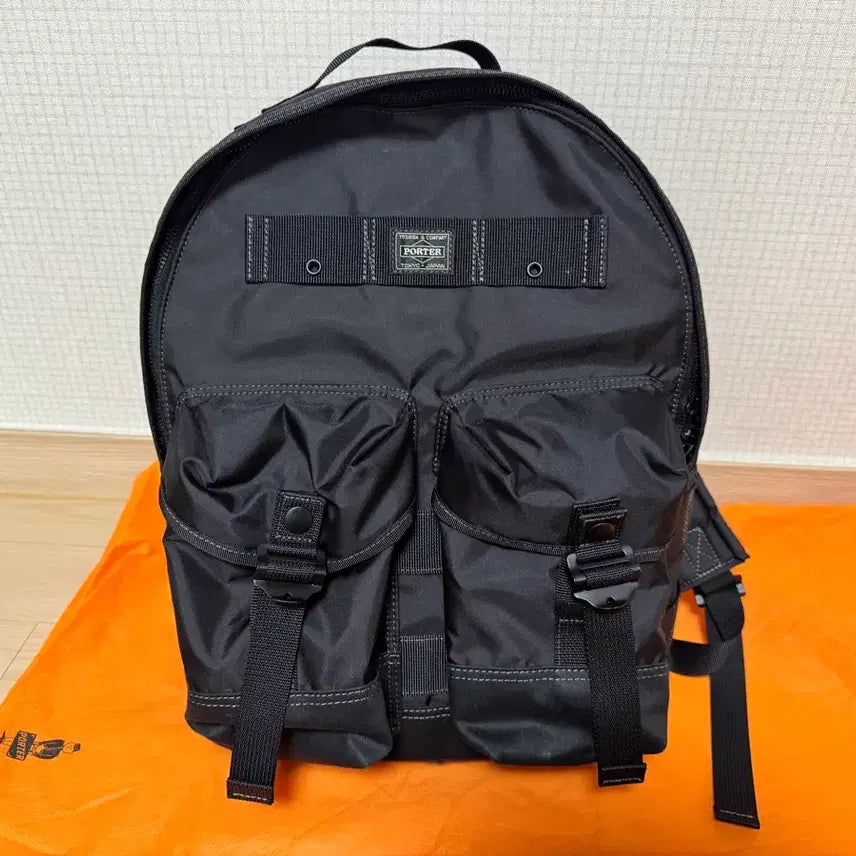 [BUNJANG] Porter All Day Pack Pouch Black Backpack / 포터백팩, 포터 올 데이팩 파우치 블랙 (502-05958)